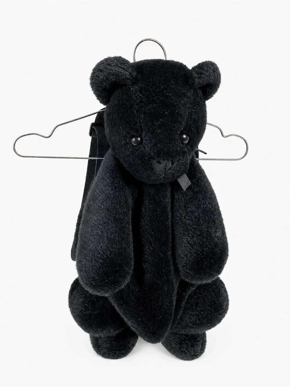 🧸🖤 Vintage 90’s ESPRIT | Black Teddy Bear Backpack Purse | Grunge Y2K Goth RARE